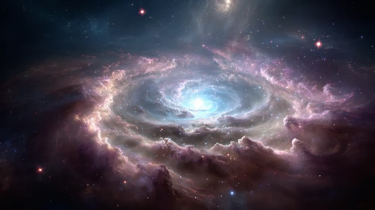 A Breathtaking Cosmic Vortex Unveiled: Exploring the Mystique of a Glorious Galaxy with Swirling Nebulae and Celestial Wonders Shining Brightly Across the Infinite Universe