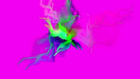 partículas multicolores en el magenta