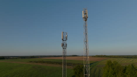 impressive technological developments of 5g masts on site at chissay-en-touraine