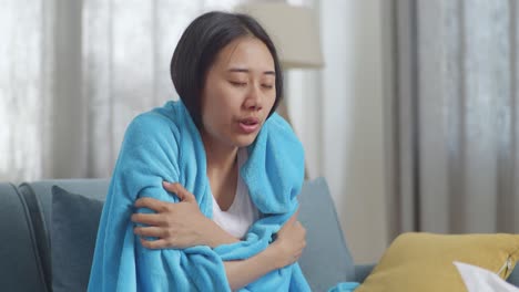 woman suffering from cold symptoms