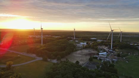 molinos de viento ubicados en rhode island generando electricidad y volviéndose ecológicos