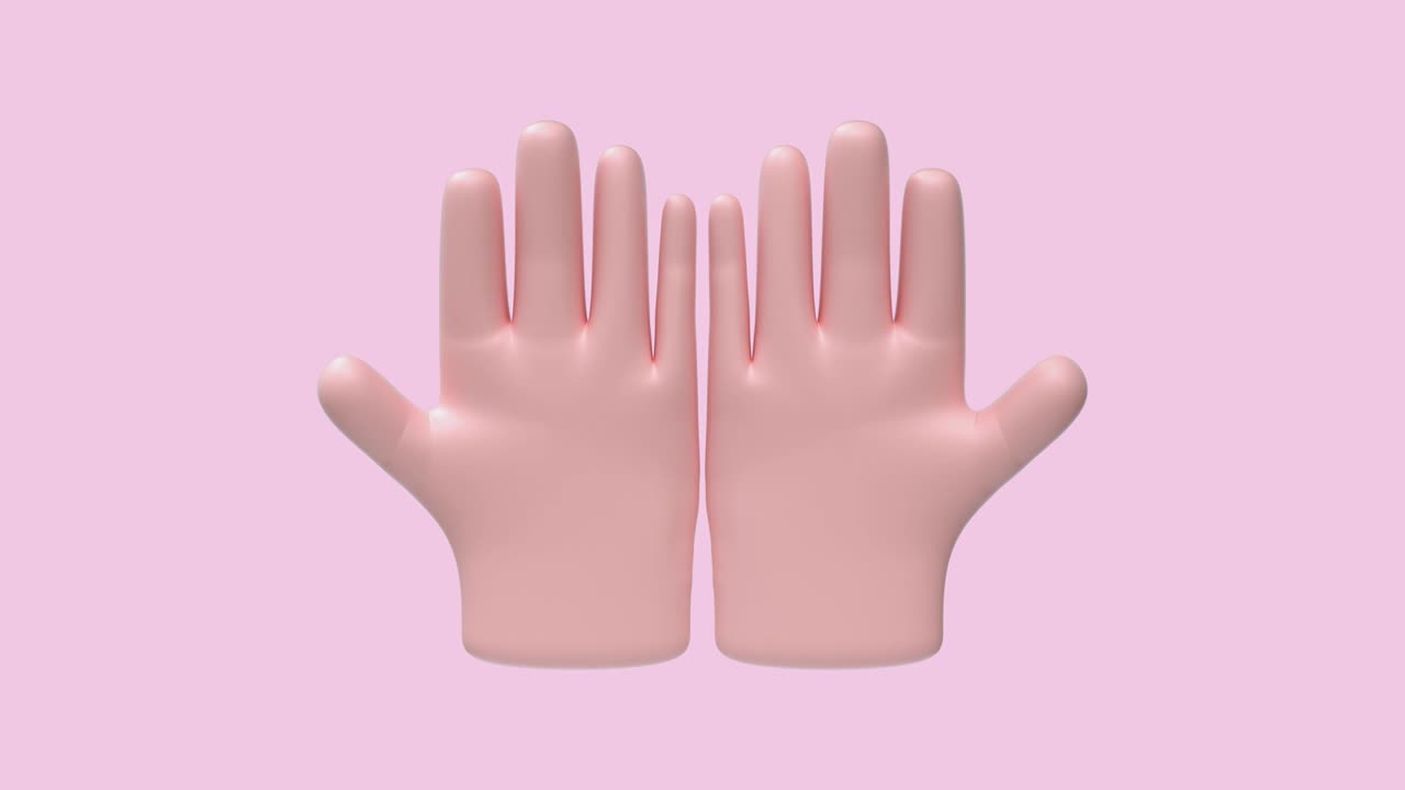 만화 손 두 손 모션 3d 렌더링