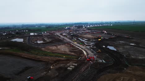 Slow-establishing-shot-of-a-large-construction-site-in-the-Scottish-countryside