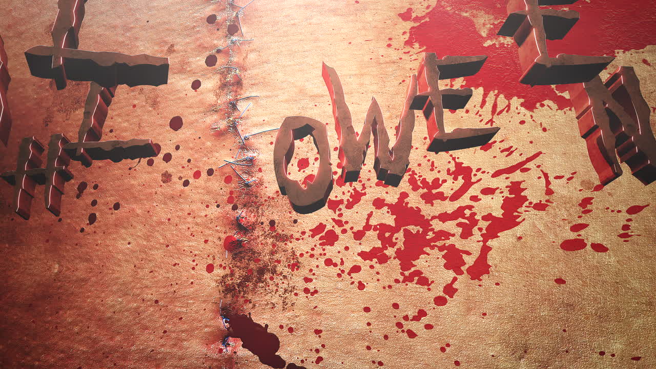 halloween y fondo de terror místico con sangre oscura