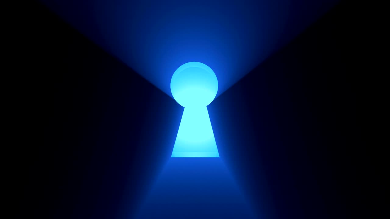 un agujero de llave con luz brillante