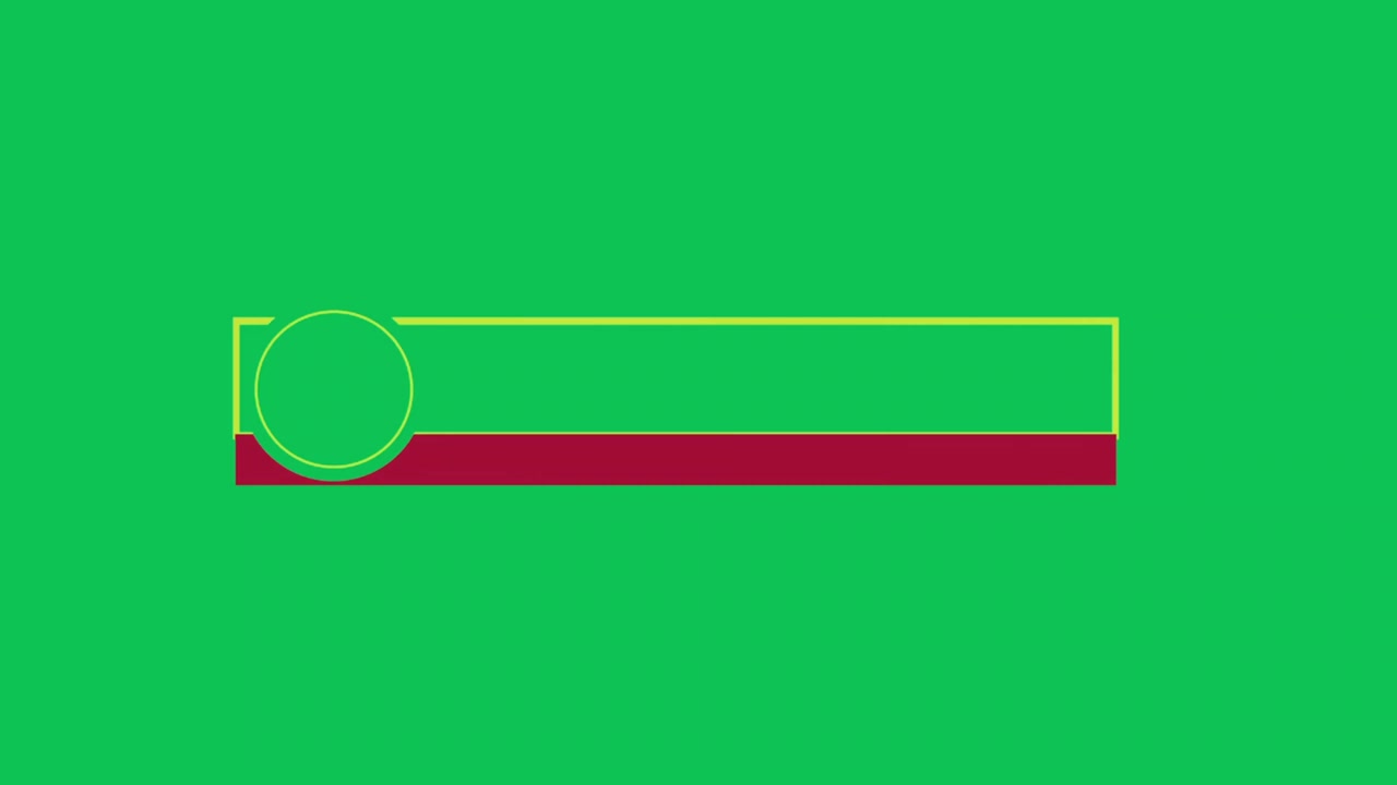 Animated Lower Third Graphic with Circle and Bar on Green Screen