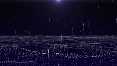 digital cyber wave particles flowing digital lines cyberspace background technology connect big data