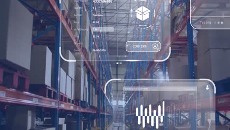 Animation-of-data-processing-on-screens-over-warehouse