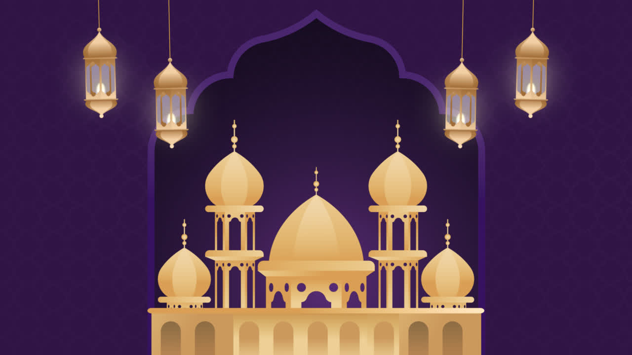 Motion Graphic of Gradient islamic new year instagram posts