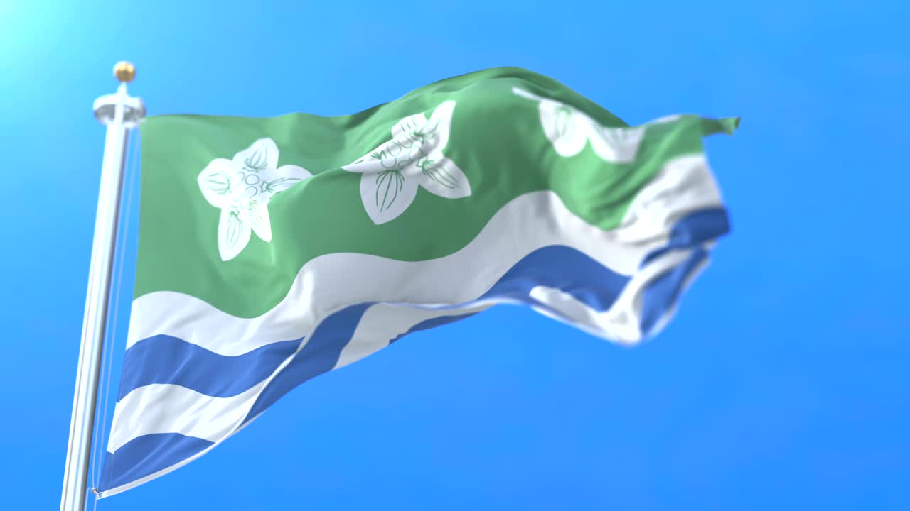 잉글랜드 북서부에 있는 버랜드 카운티의 국기.