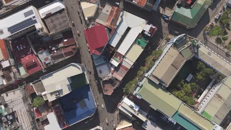 vista de arriba hacia abajo sobre los suburbios de la ciudad de cebu filipinas