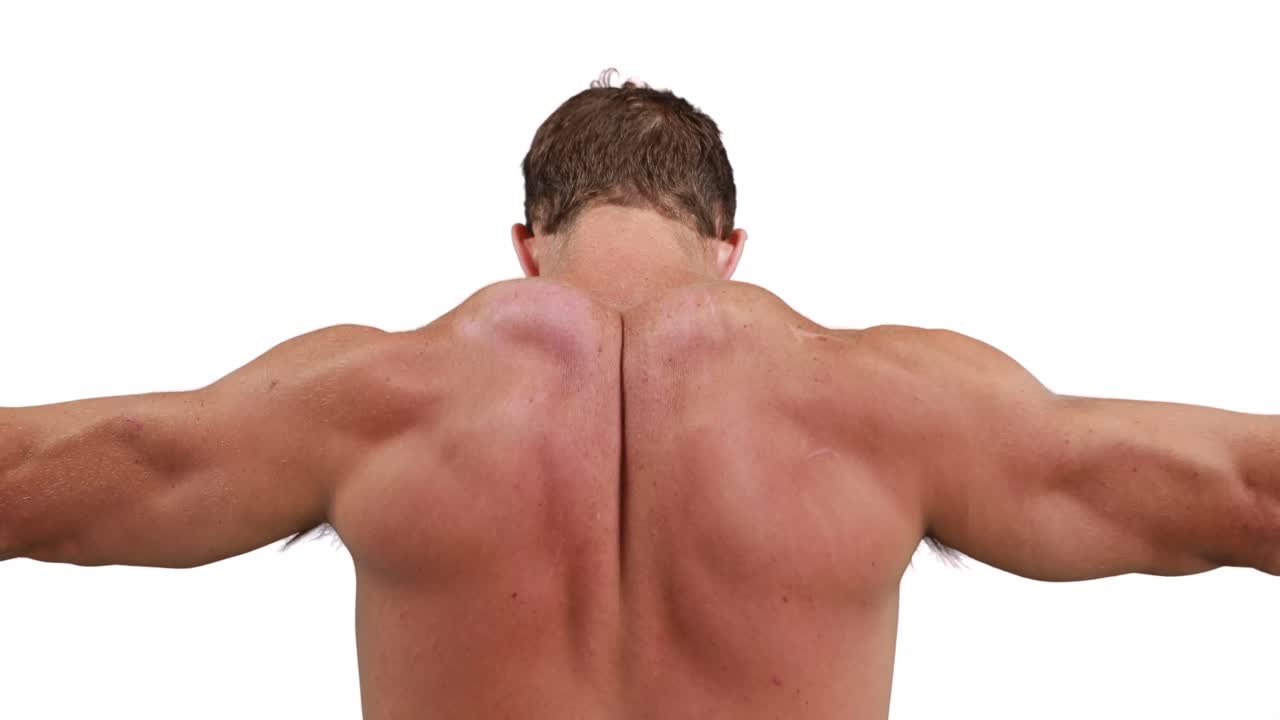 근육 을  ⁇ 는 근육 을 가진 사람