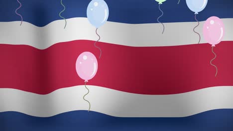 animation of balloons over flag of thailnad