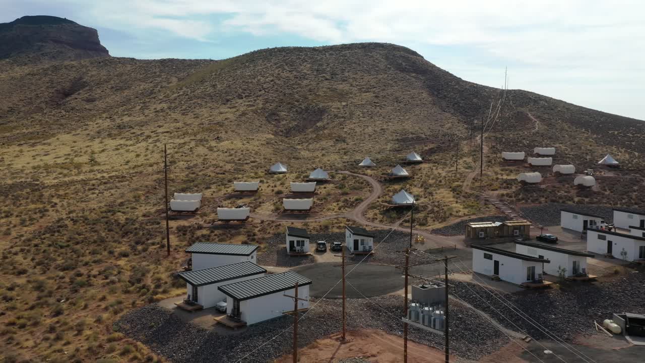 유타 자이언 국립공원 근처 글램핑 텐트와 방갈로의 조감도