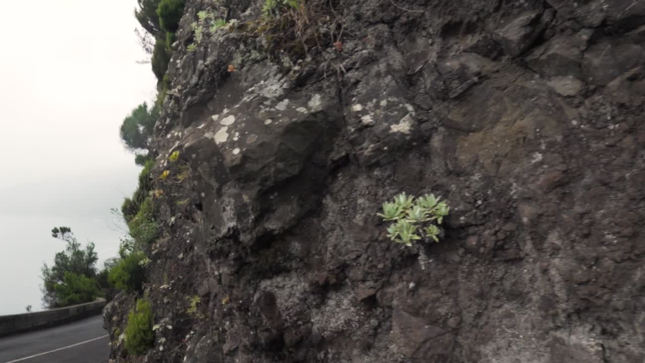 마데라의 해안 절벽 도로