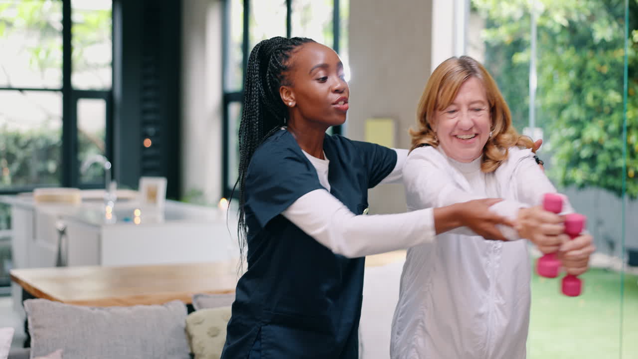 sesión de fisioterapia en el hogar