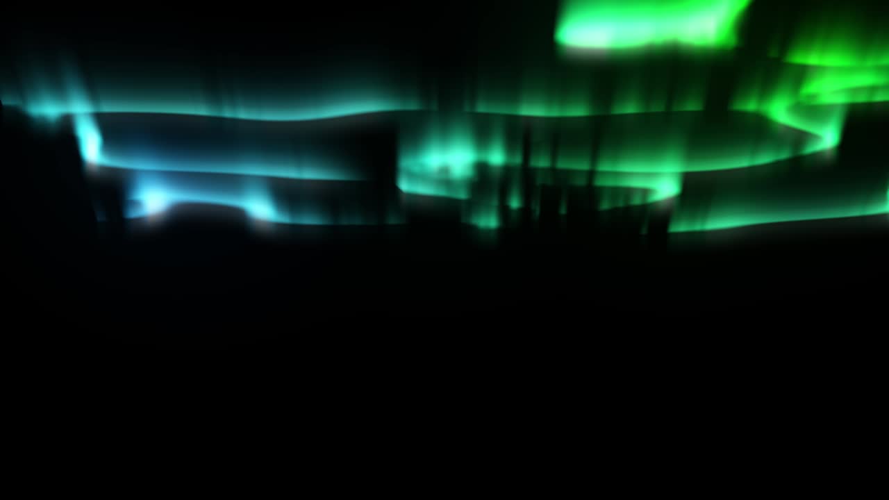 aurora o luces polares del norte aisladas en el negro