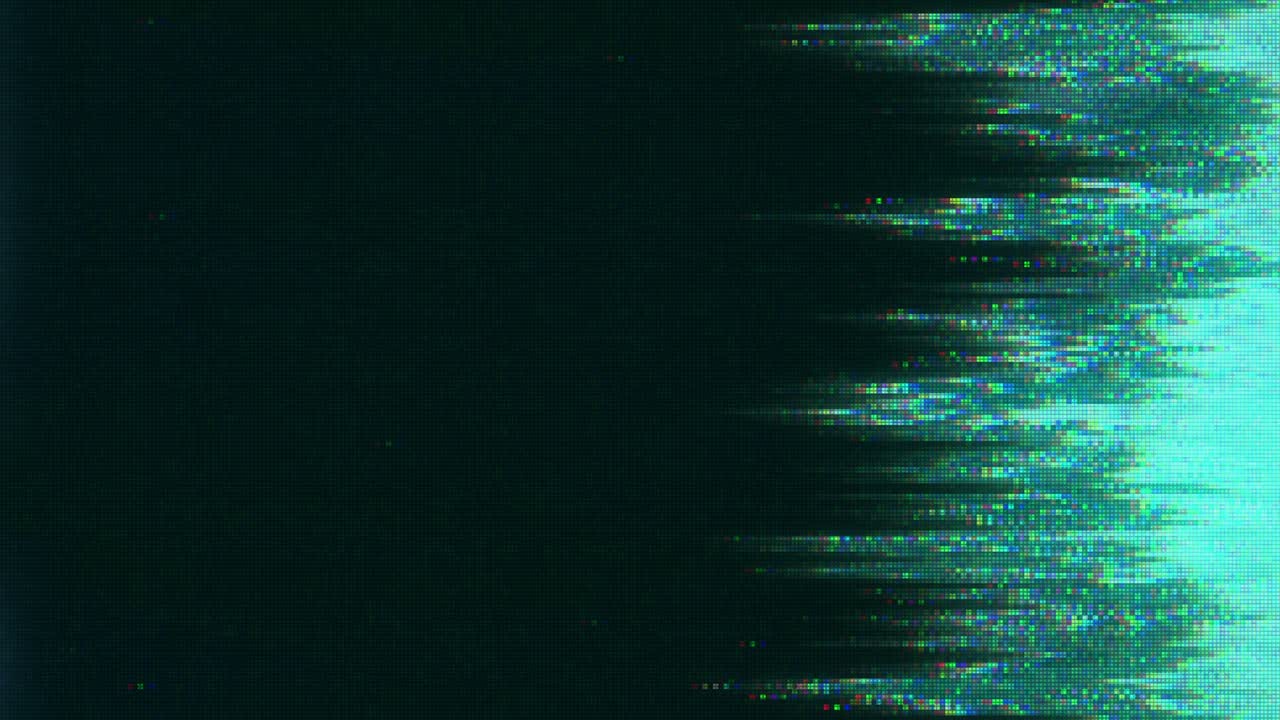 diseño único abstracto animación digital ruido de píxeles error de fallo daño de video