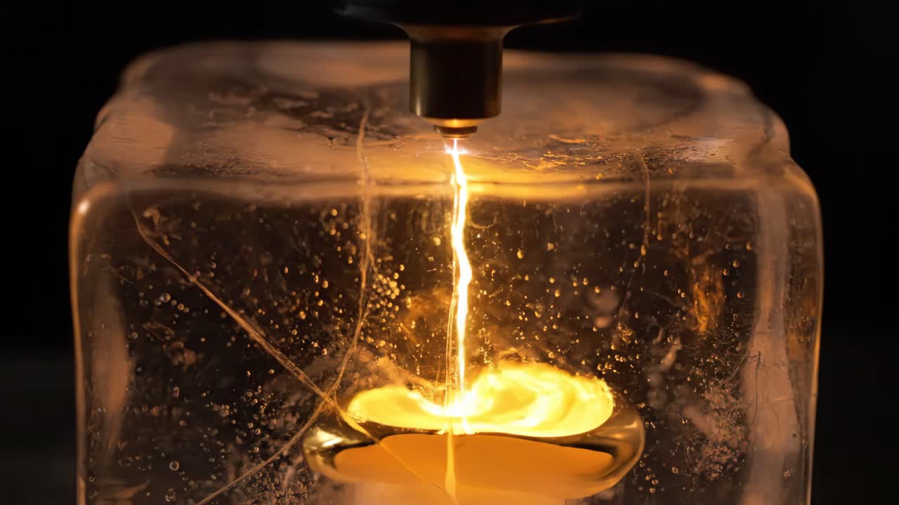 Laser Melting Ice Cube