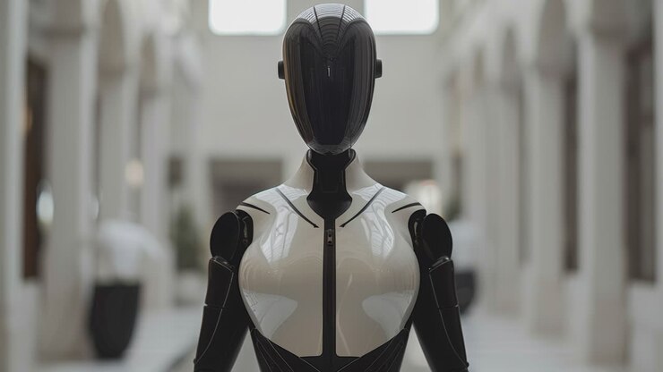 Robot IA femminili in stile business