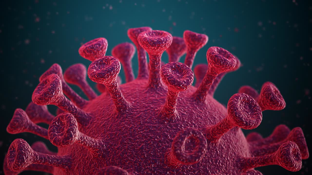 animación del coronavirus covid19 bucle de fondo en 3d