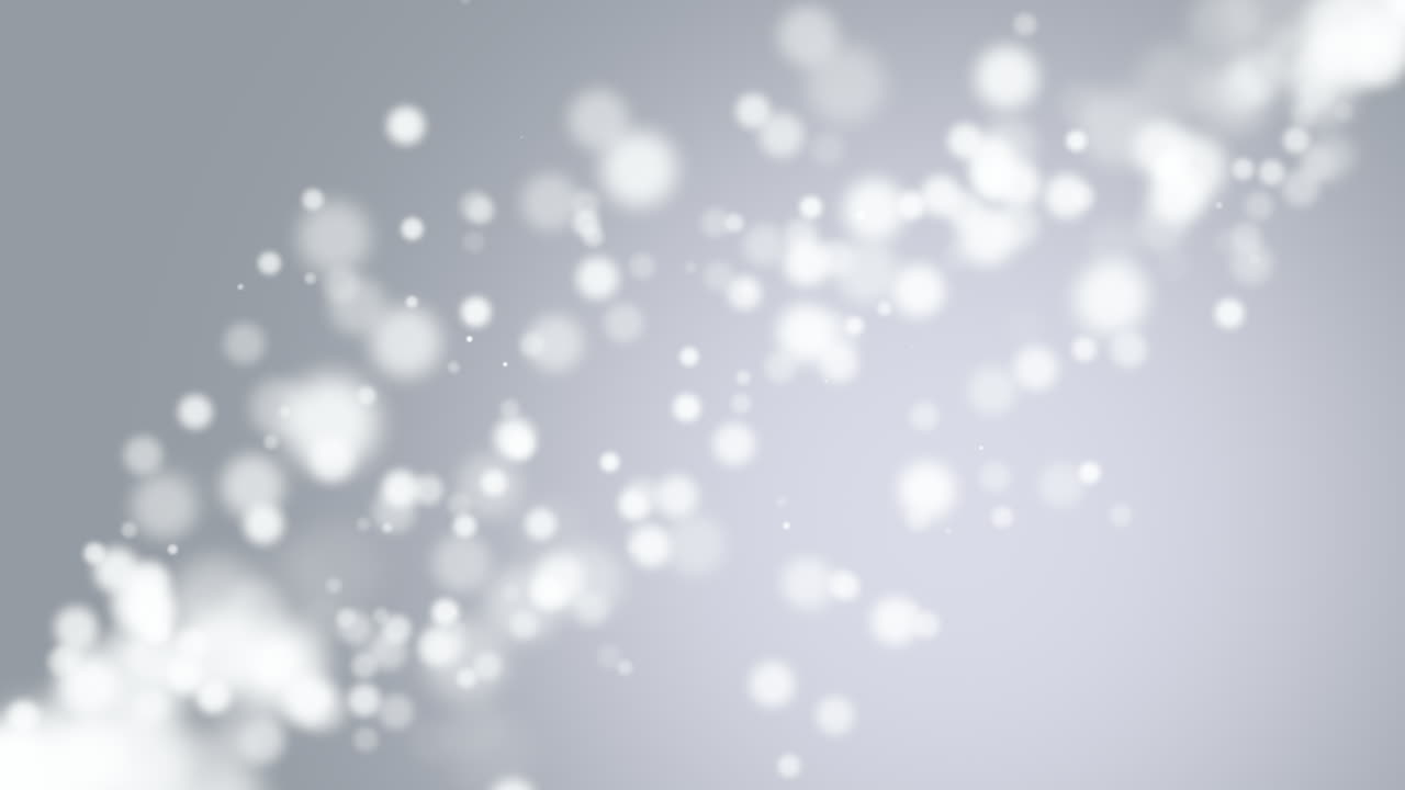 animación mosca resumen blanco bokeh y partículas sobre fondo brillante feliz año nuevo y feliz navidad tema 2