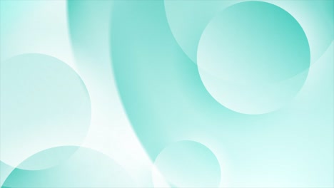 cyan blue waves and glossy circles abstract geometric motion background