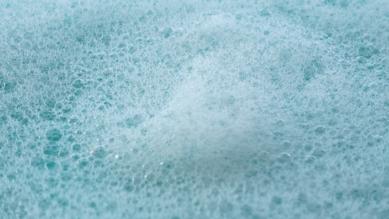 Close-up of Turquoise Soap Bubbles