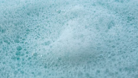 close-up of turquoise soap bubbles