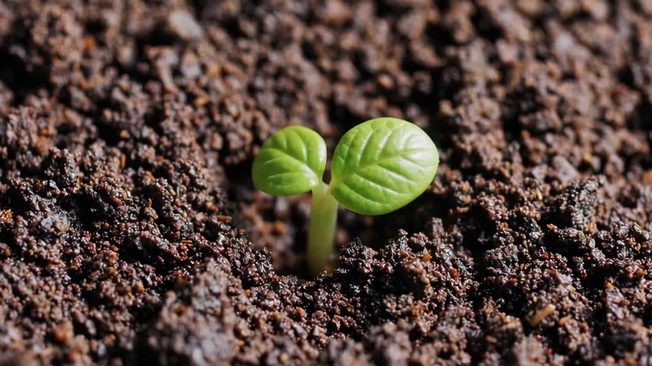 pequeño brote que emerge del suelo