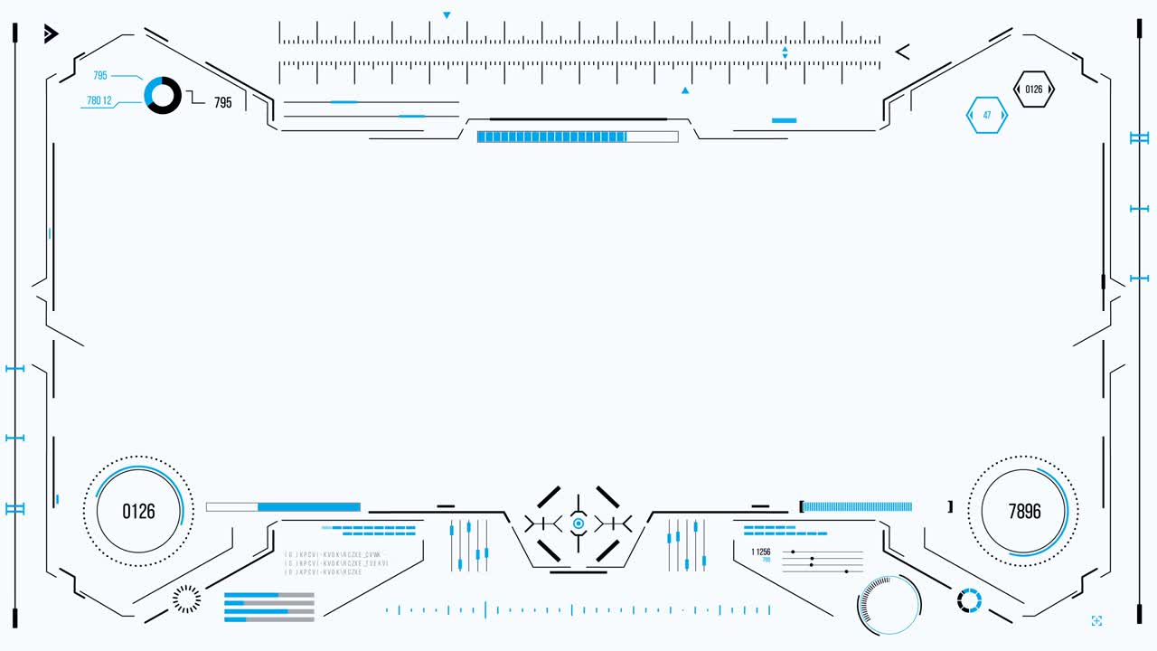 Futuristic user interface with HUD and infographic elements.