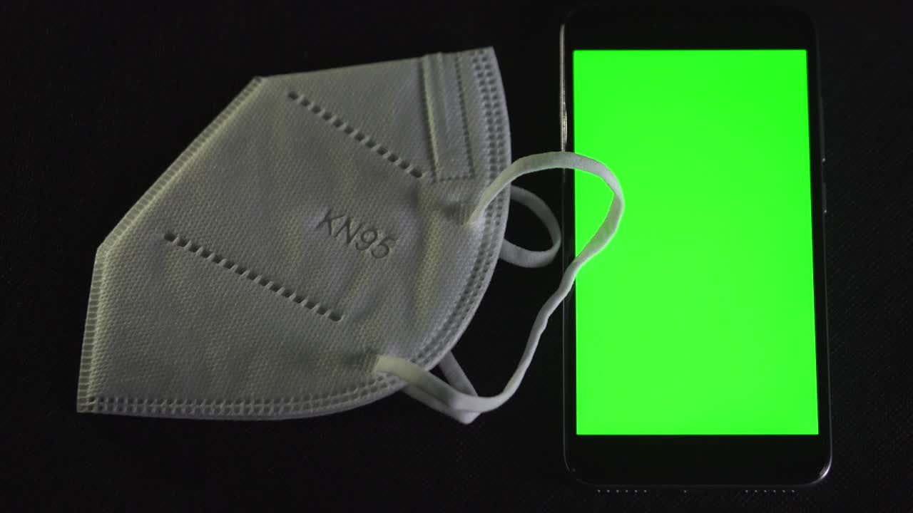 의료 보호 마스크 (n95), 스마트폰, lcd 스크린, 크로마 키