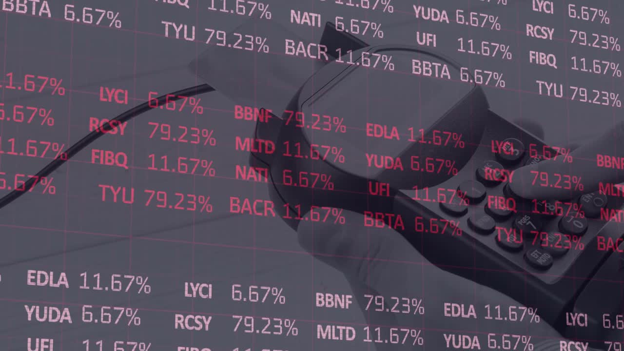 결제 터미널을 통해 금융 데이터 처리의 애니메이션