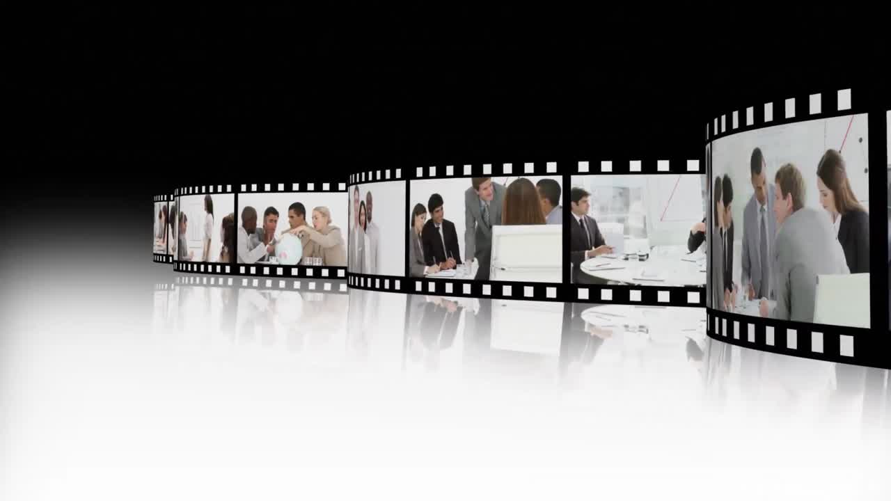 여러 비즈니스 팀을 소개하는 몽타지