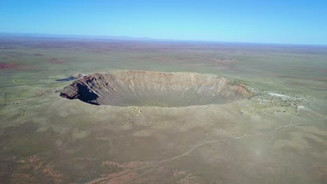 amazing aerial over meteor crater arizona 1