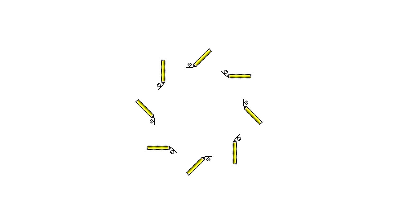 Pixel Art Pencil Spinning Circle Animated Overlay Transparent 30fps (3)