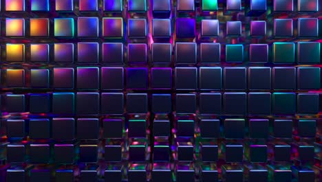 abstract geometric pattern of glowing cubes