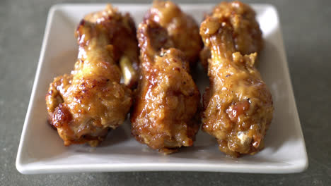 fried chicken with sauce in korean style