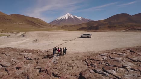 red rocks  in atacama desert