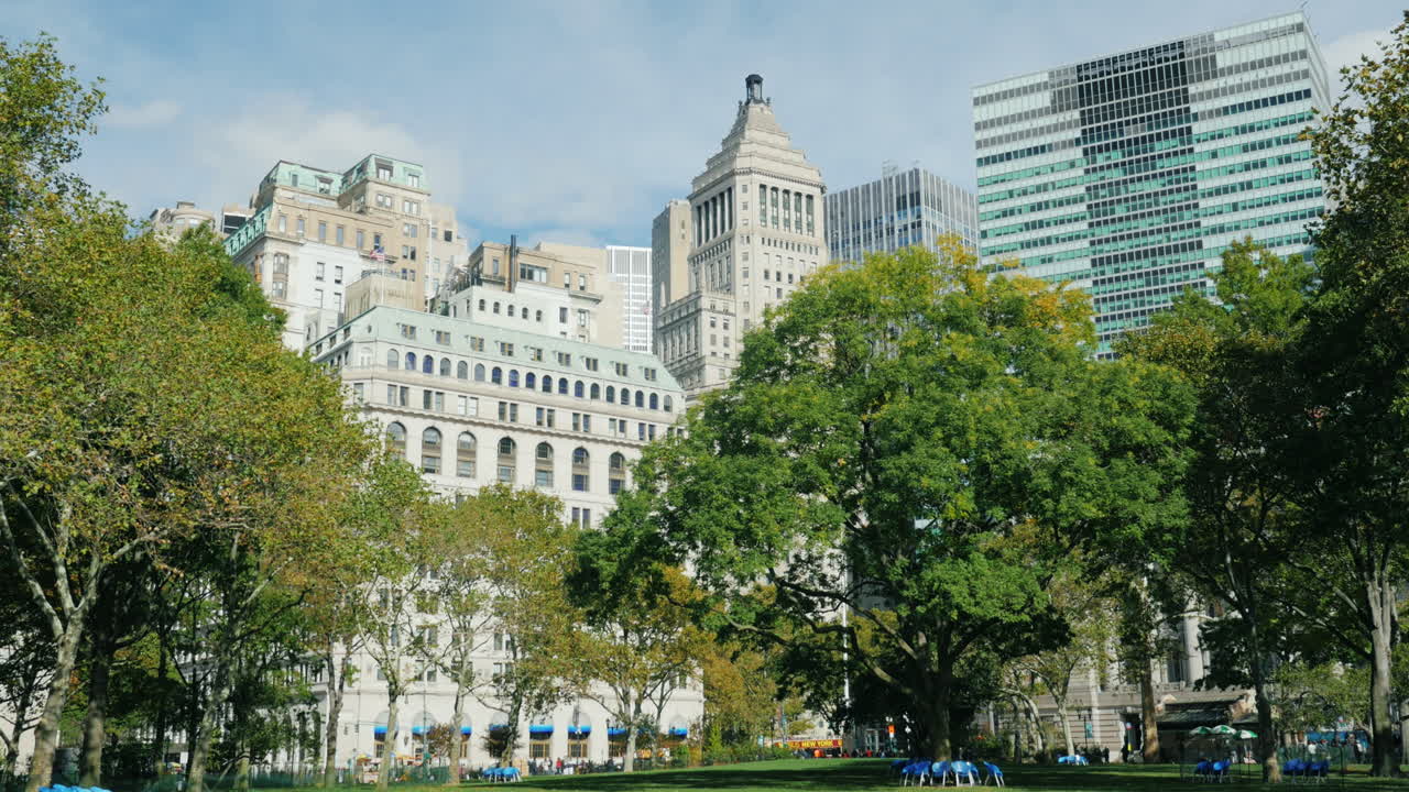 맨해튼 1의 오래된 고층 빌딩