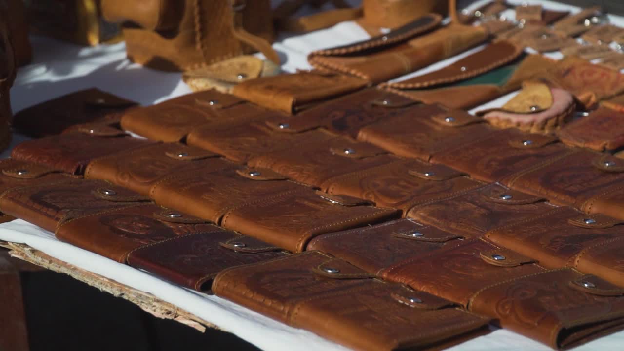 Handheld shot of Old havana market, cuban souvenirs