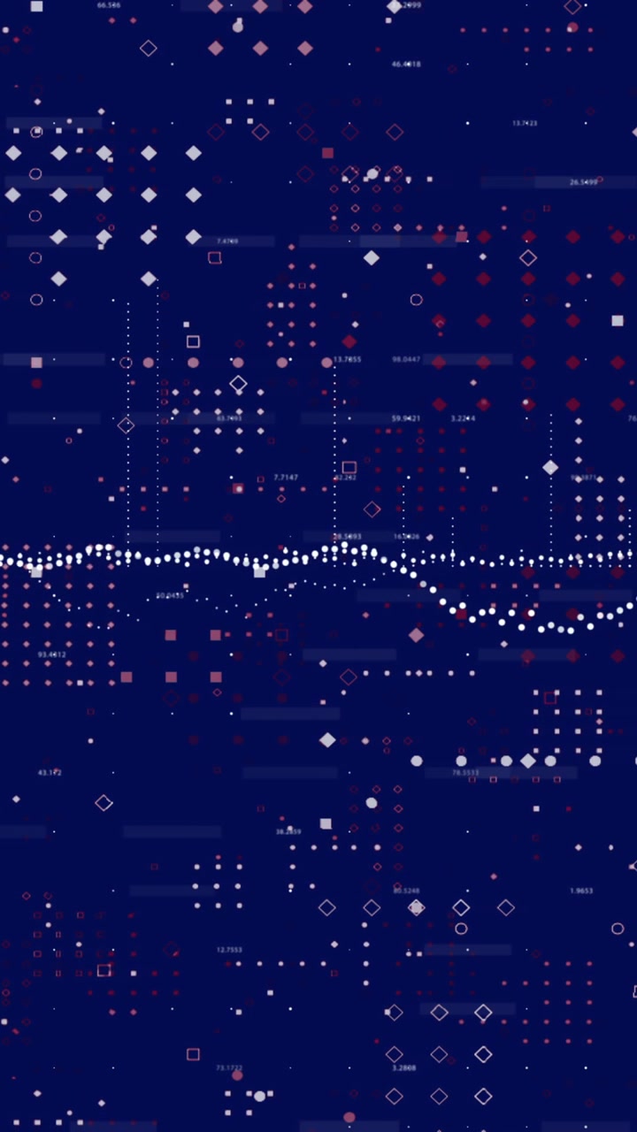 Animation of data processing and diagrams over spots