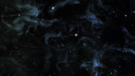 ambiente fractal, nebulosas forman nubes en el espacio oscuro, el universo