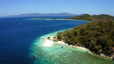 banana island in a sunny day, coron, palawan, philippines