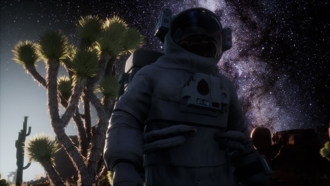 Astronaut and Star Milky Way Formation in Death Valley