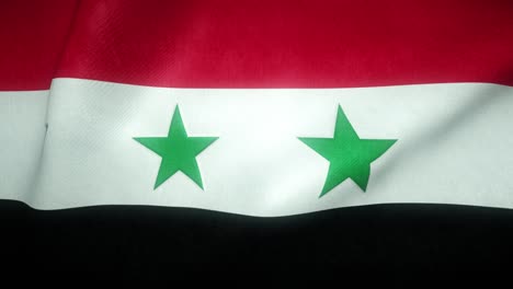 flag of syria waving in the wind