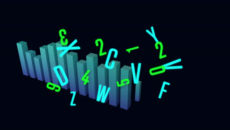 animation of financial data processing