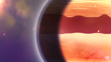 primer plano del eclipse solar