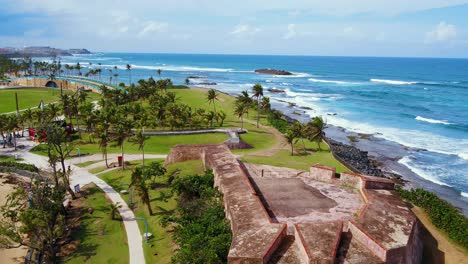 flying over escambrón fort in puerto rico