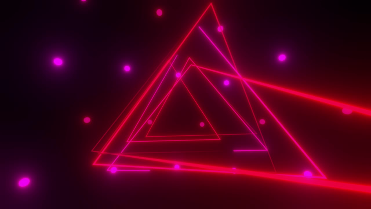 triángulos de neón fondo abstracto